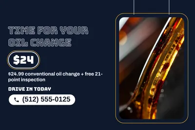 Neon night · Photo Frame: Time For Your Oil Change