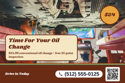 Retro 70s · Photo Hero: Time For Your Oil Change