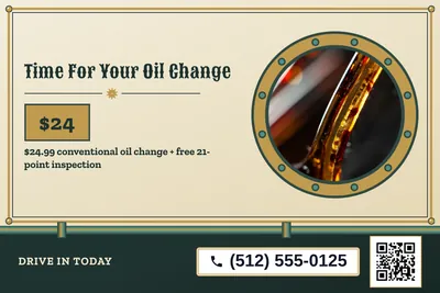 Steampunk · Photo Frame: Time For Your Oil Change