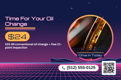 Synthwave · Photo Frame: Time For Your Oil Change