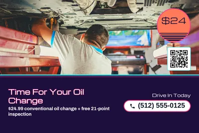Synthwave · Photo Hero: Time For Your Oil Change