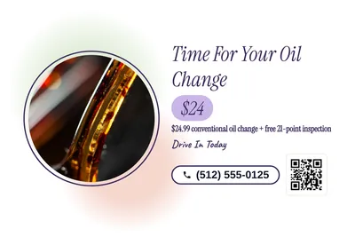 Soft watercolour · Photo Frame: Time For Your Oil Change