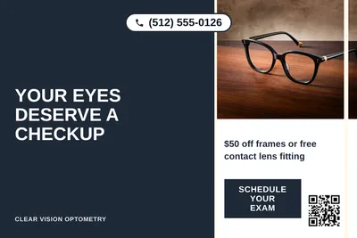 Bold Color Block · Vertical Split: Your Eyes Deserve a Checkup