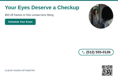 Clean Photo · Circle Photo Accent: Your Eyes Deserve a Checkup
