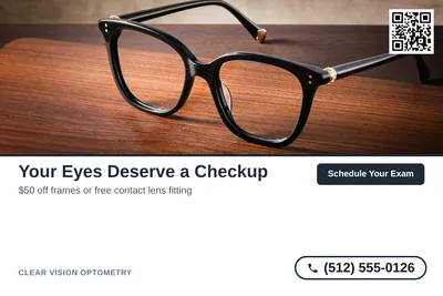 Clean Photo · Photo Top, Text Bottom: Your Eyes Deserve a Checkup
