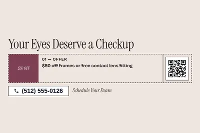 Contemporary · Coupon: Your Eyes Deserve a Checkup