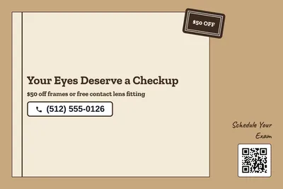 Kraft and stamp · Checklist: Your Eyes Deserve a Checkup