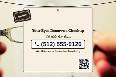 Kraft and stamp · Phone Billboard: Your Eyes Deserve a Checkup