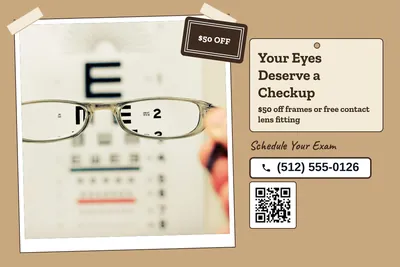 Kraft and stamp · Photo Hero: Your Eyes Deserve a Checkup