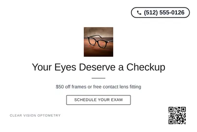 Minimal White · Centered Elegant: Your Eyes Deserve a Checkup