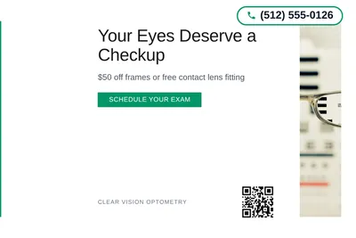 Minimal White · Left-Aligned Editorial: Your Eyes Deserve a Checkup
