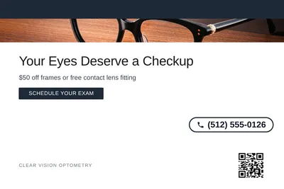 Minimal White · Top Bar: Your Eyes Deserve a Checkup