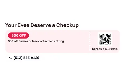 Modern · Coupon: Your Eyes Deserve a Checkup