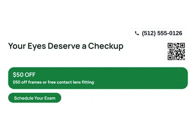 Modern · Offer Menu: Your Eyes Deserve a Checkup