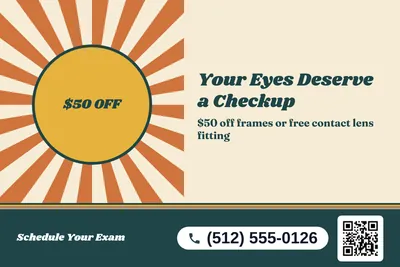 Retro 70s · Big Offer: Your Eyes Deserve a Checkup