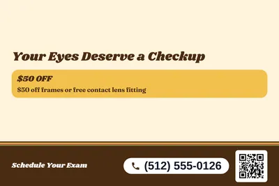 Retro 70s · Offer Menu: Your Eyes Deserve a Checkup