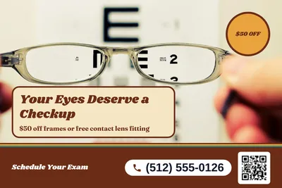 Retro 70s · Photo Hero: Your Eyes Deserve a Checkup