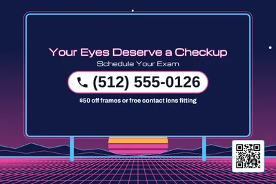 Synthwave · Phone Billboard: Your Eyes Deserve a Checkup