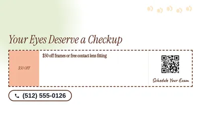 Soft watercolour · Coupon: Your Eyes Deserve a Checkup