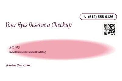 Soft watercolour · Offer Menu: Your Eyes Deserve a Checkup
