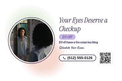 Soft watercolour · Photo Frame: Your Eyes Deserve a Checkup