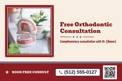 Vintage Americana · Photo Frame: Free Orthodontic Consultation
