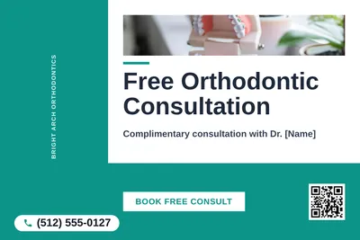 Bold Color Block · L-Shape Block: Free Orthodontic Consultation