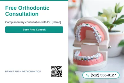 Clean Photo · Text Left, Photo Right: Free Orthodontic Consultation