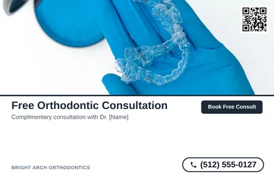 Clean Photo · Photo Top, Text Bottom: Free Orthodontic Consultation