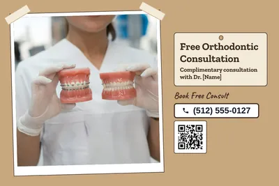 Kraft and stamp · Photo Hero: Free Orthodontic Consultation
