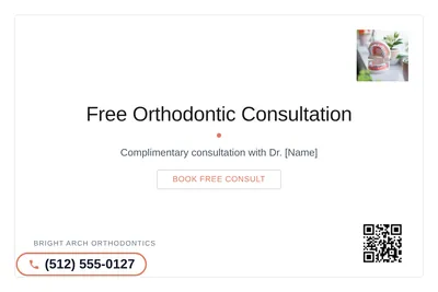 Minimal White · Card Inset: Free Orthodontic Consultation