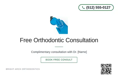 Minimal White · Centered Elegant: Free Orthodontic Consultation