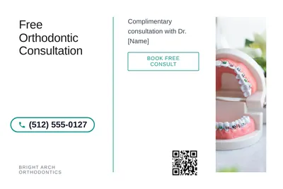 Minimal White · Split Vertical: Free Orthodontic Consultation