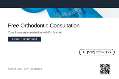 Minimal White · Top Bar: Free Orthodontic Consultation