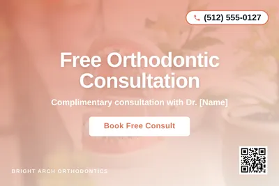 Modern Gradient · Centered Stack: Free Orthodontic Consultation