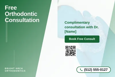 Modern Gradient · Diagonal Split: Free Orthodontic Consultation
