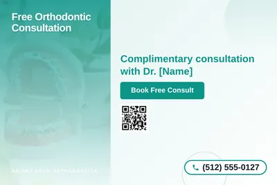 Modern Gradient · Side Stripe: Free Orthodontic Consultation