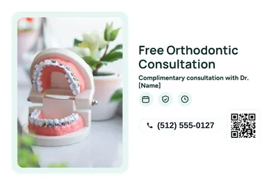 Modern · Photo Frame: Free Orthodontic Consultation