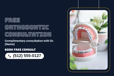 Neon night · Photo Frame: Free Orthodontic Consultation
