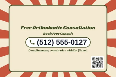 Retro 70s · Phone Billboard: Free Orthodontic Consultation