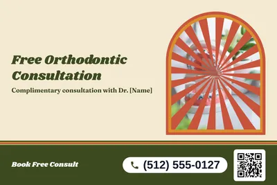 Retro 70s · Photo Frame: Free Orthodontic Consultation