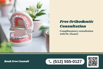 Retro 70s · Split: Free Orthodontic Consultation