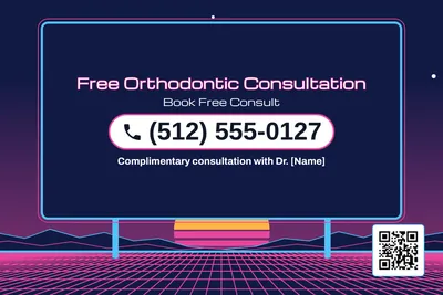 Synthwave · Phone Billboard: Free Orthodontic Consultation
