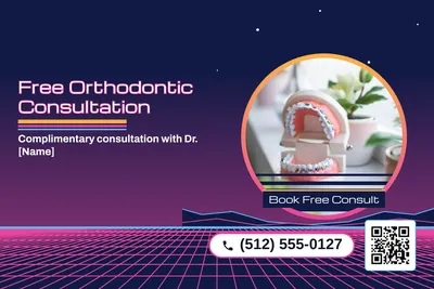 Synthwave · Photo Frame: Free Orthodontic Consultation