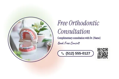 Soft watercolour · Photo Frame: Free Orthodontic Consultation