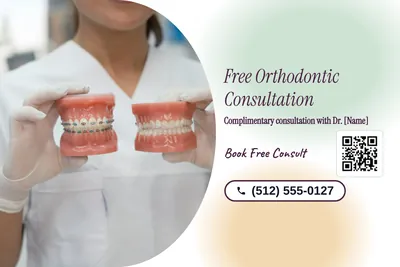 Soft watercolour · Photo Hero: Free Orthodontic Consultation