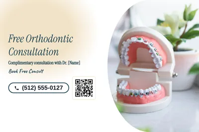 Soft watercolour · Split: Free Orthodontic Consultation