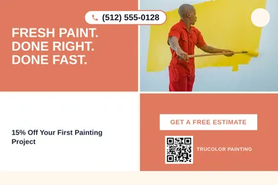 Bold Color Block · Checkerboard: Fresh Paint. Done Right. Done Fast.