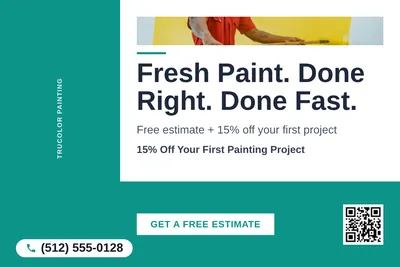 Bold Color Block · L-Shape Block: Fresh Paint. Done Right. Done Fast.