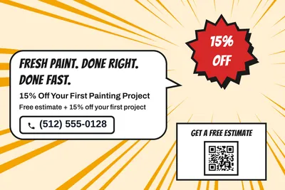 Comic pop · Big Offer: Fresh Paint. Done Right. Done Fast.
